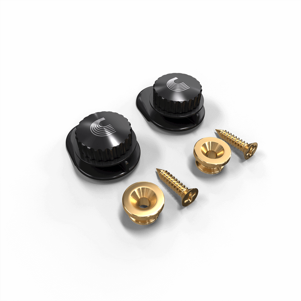 D'Addario | PW-SLS-03 | Universal Strap Lock System | Gold D'Addario | PW-SLS-03 | Universal Strap Lock System | Gold